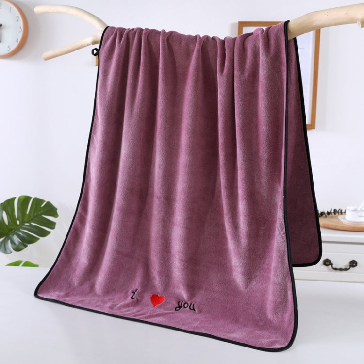 Soft Thick Absorbent Fiber Couple Large Bath Towels, Size:70x140cm