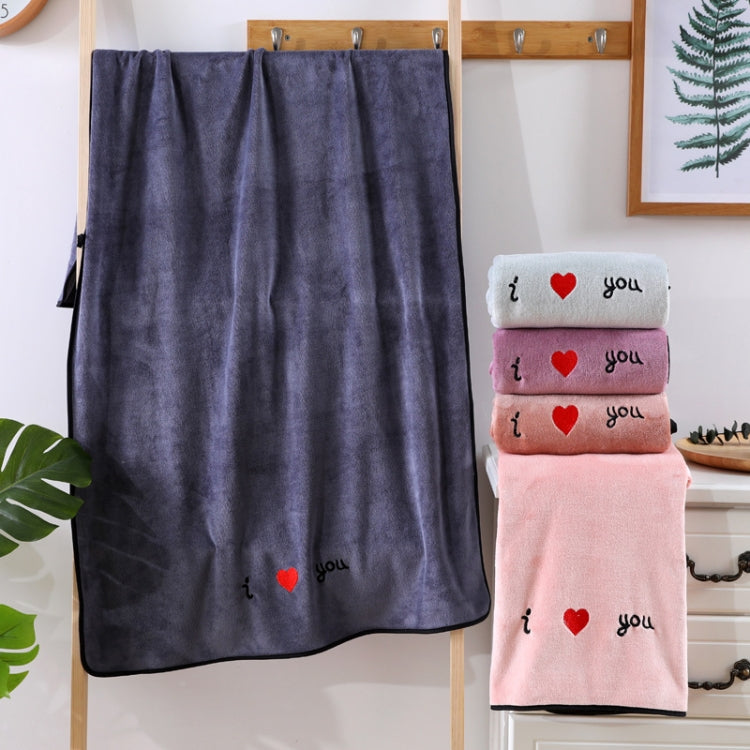 Soft Thick Absorbent Fiber Couple Large Bath Towels, Size:70x140cm