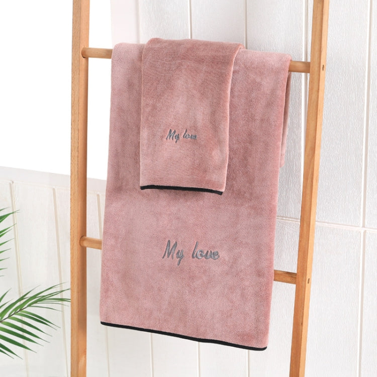 Soft And Thick Absorbent Fiber Bath Towel, Specification:Towel + Bath Towel
