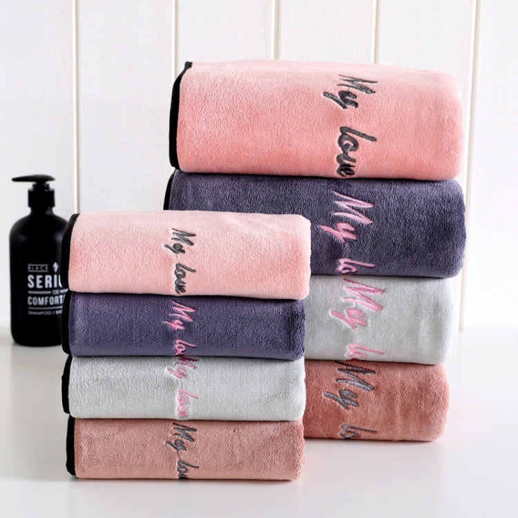 Soft And Thick Absorbent Fiber Bath Towel, Specification:Towel + Bath Towel