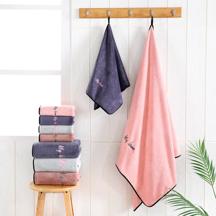 Soft And Thick Absorbent Fiber Bath Towel, Specification:Towel + Bath Towel