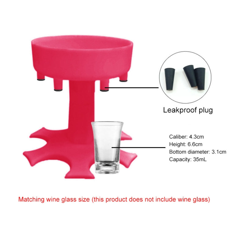 6-Hole Pourer Wine Dispenser Party Wine Dispenser(Red)