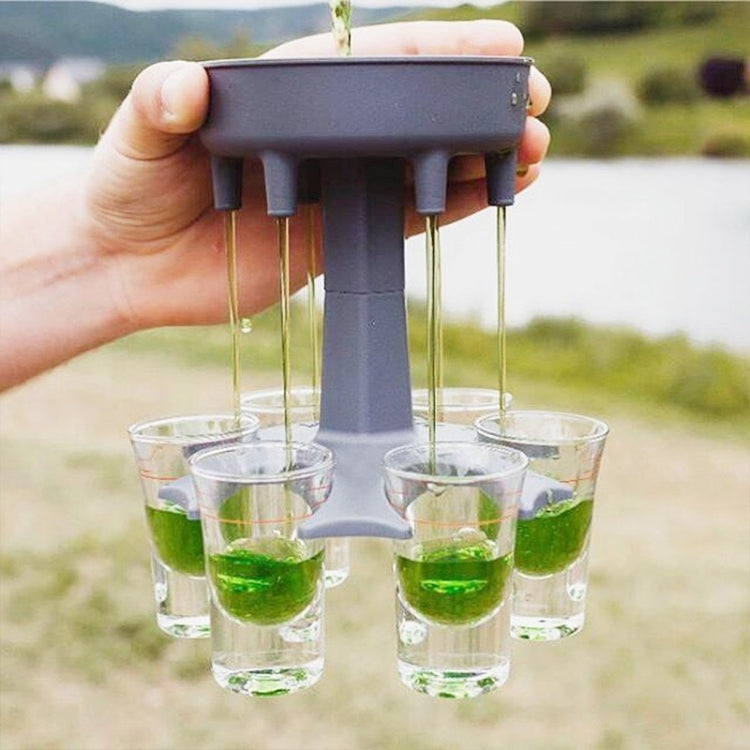 6-Hole Pourer Wine Dispenser Party Wine Dispenser(Red)