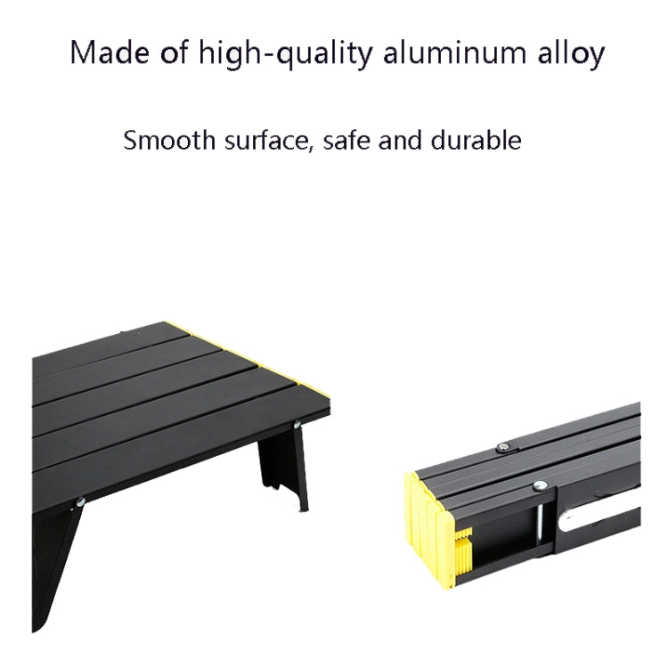 Outdoor Folding Table Aluminum Alloy Portable Camping Table Simple Picnic Barbecue Folding Table(Black)