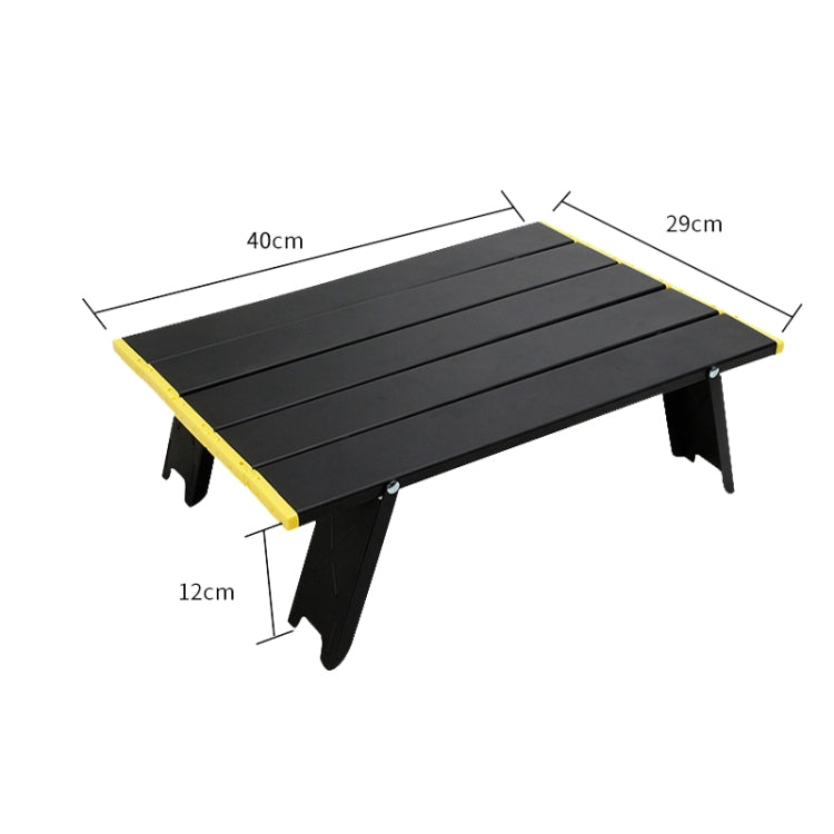 Outdoor Folding Table Aluminum Alloy Portable Camping Table Simple Picnic Barbecue Folding Table(Black)