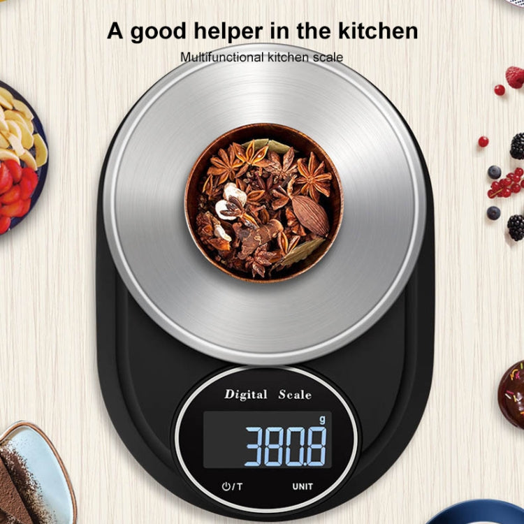 Home Kitchen Electronic Scale High Precision Stainless Steel Jewelry Scale, Style:Hemming, Specification:3kg/0.1g