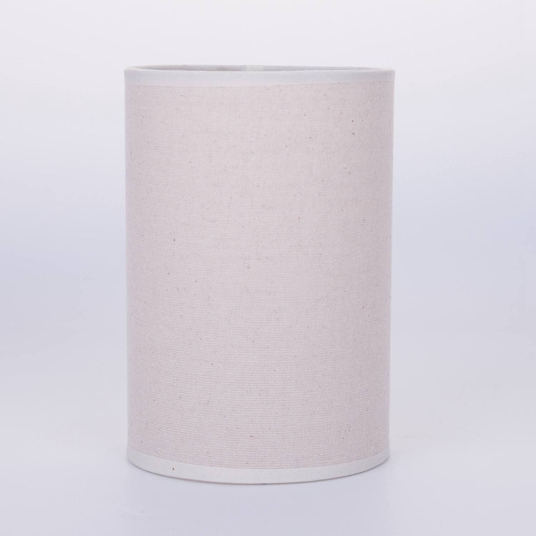 US Plug Modern Wood Linen Bedside Minimalist Table Lamp AC 110V-240V Student Table Lamp Bedroom Indoor Bedside Lamp(White)