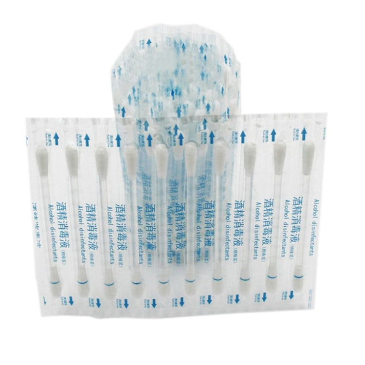 100 PCS Disposable Alcohol Disinfection Cotton Swab Health Care Tool
