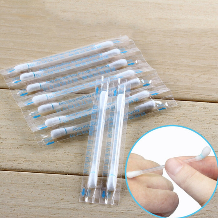 100 PCS Disposable Alcohol Disinfection Cotton Swab Health Care Tool