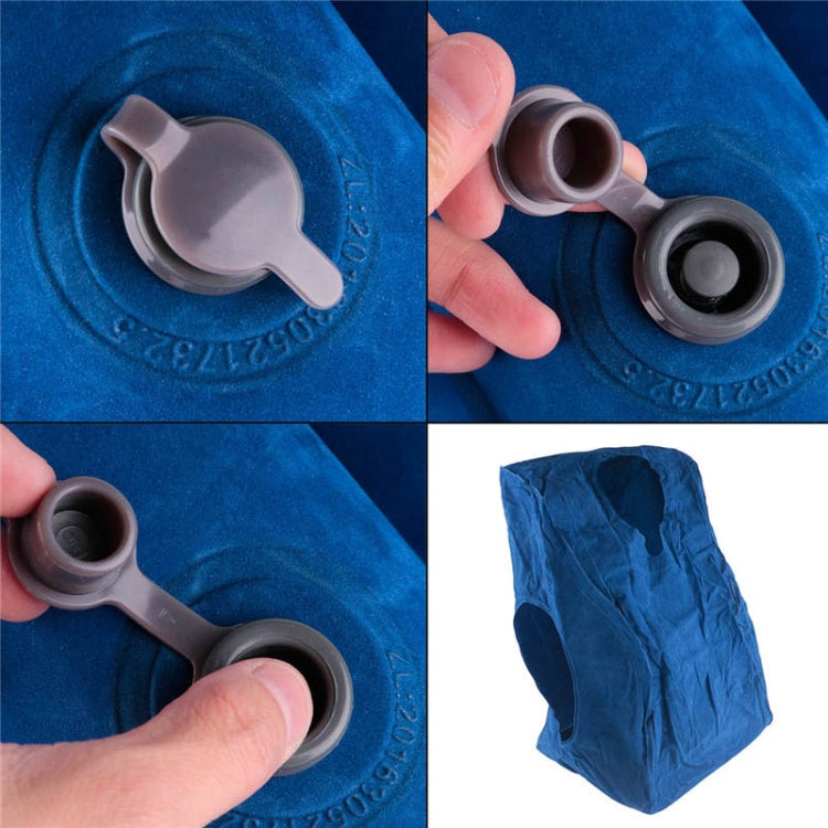 Press the Inflatable Pillow to Take the Plane Train Travel Sleep Artifact Sleep Pillow(Blue)