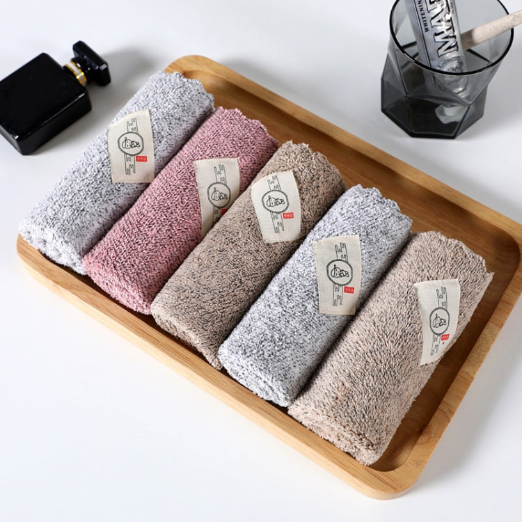10 PCS Soft Coral Fleece Absorbent Square Towel  Baby Saliva Towel 30x30cm Random Colour Delivery