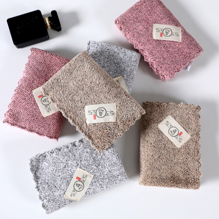 10 PCS Soft Coral Fleece Absorbent Square Towel  Baby Saliva Towel 30x30cm Random Colour Delivery