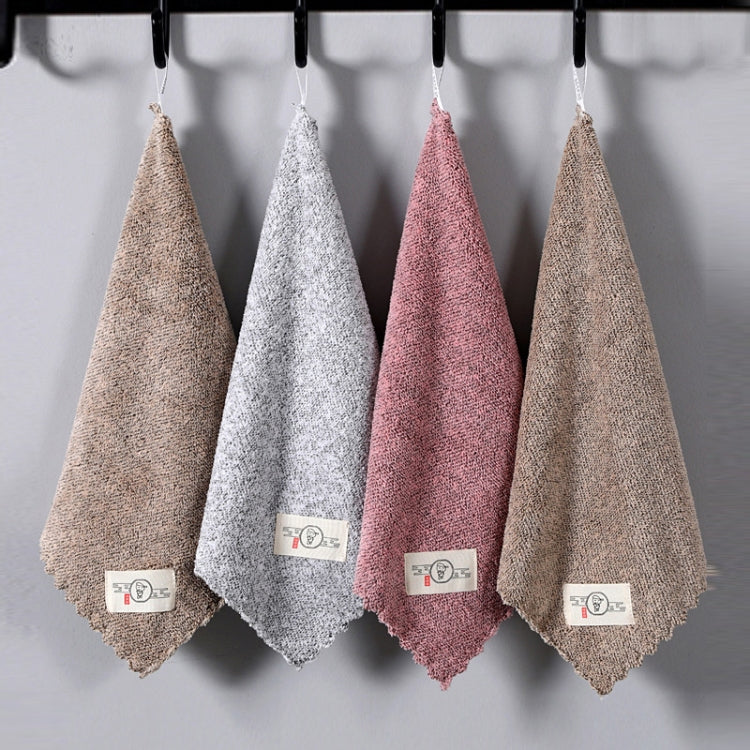 10 PCS Soft Coral Fleece Absorbent Square Towel  Baby Saliva Towel 30x30cm Random Colour Delivery