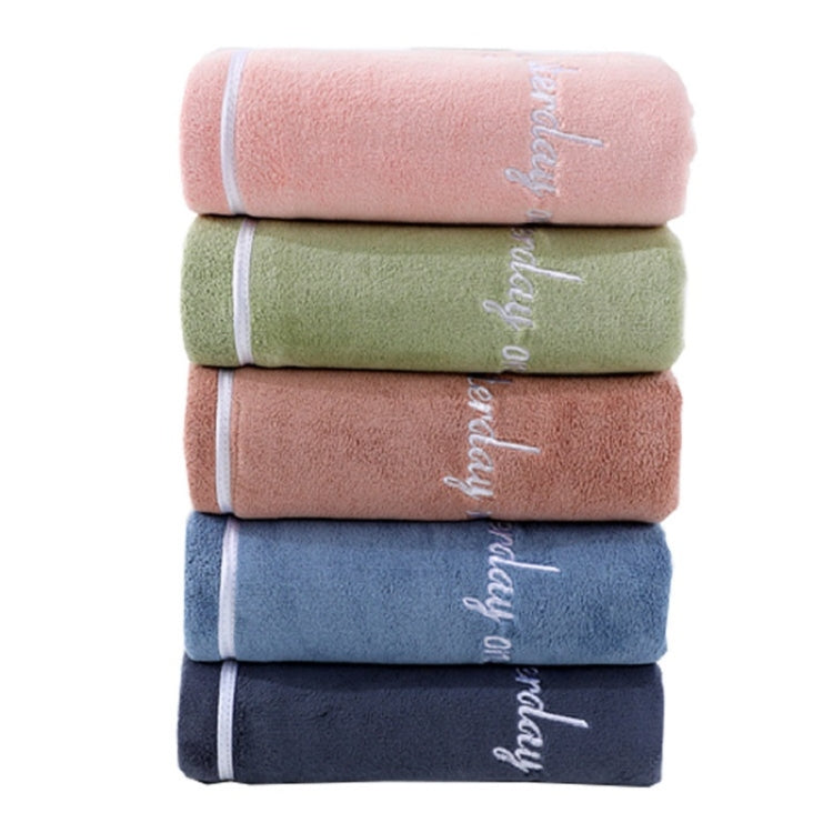 5 PCS Fiber Soft Absorbent Towel Household Face Wash Towel 35x75cm Random Colour Delivery