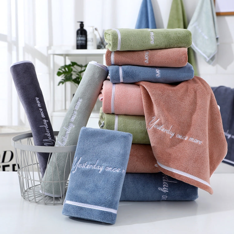 5 PCS Fiber Soft Absorbent Towel Household Face Wash Towel 35x75cm Random Colour Delivery
