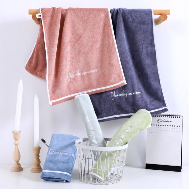 5 PCS Fiber Soft Absorbent Towel Household Face Wash Towel 35x75cm Random Colour Delivery