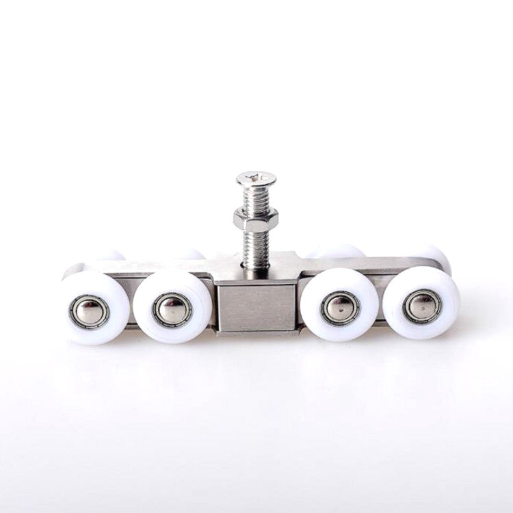 Stainless Steel Sliding Door Hanging Wheel Silent Smooth And Wear-Resistant Sliding Door Pulley Nylon Hanging Rail, Specification:8 Wheels