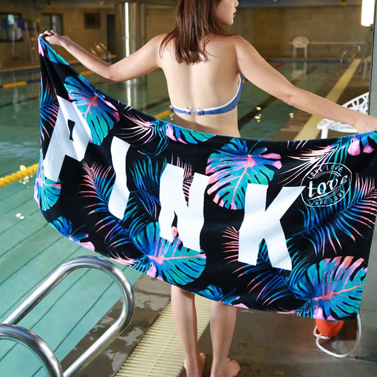 Printed Soft Bath Towel Adult Cotton Beach Pad Towel Size: 147x71cm