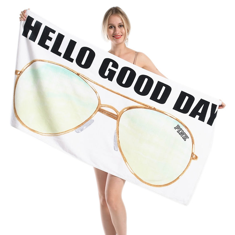 Printed Soft Bath Towel Adult Cotton Beach Pad Towel Size: 147x71cm