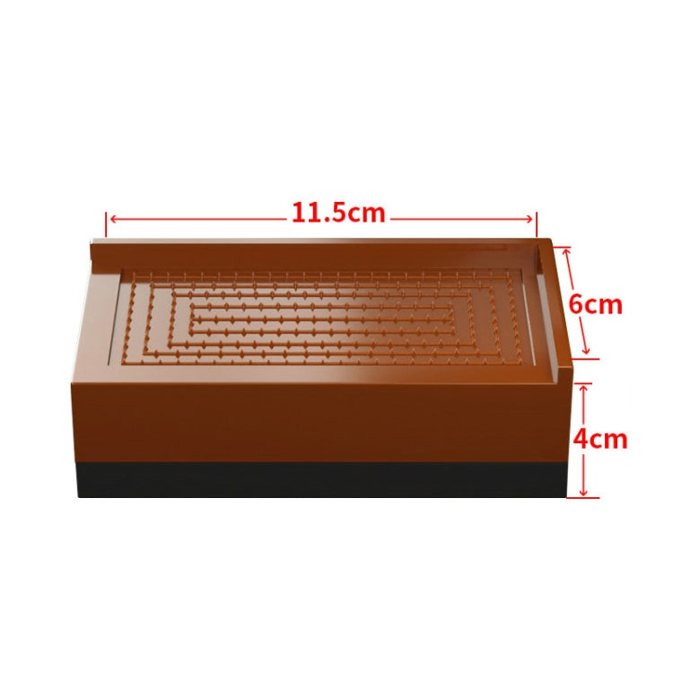 4 PCS / Set Bed Foot Raised Furniture General Raised Foot Pad Base Refrigerator Washing Machine Base Table And Chair Coffee Table Raised Block, Specification:Half Pack Increased 4cm(Brown)