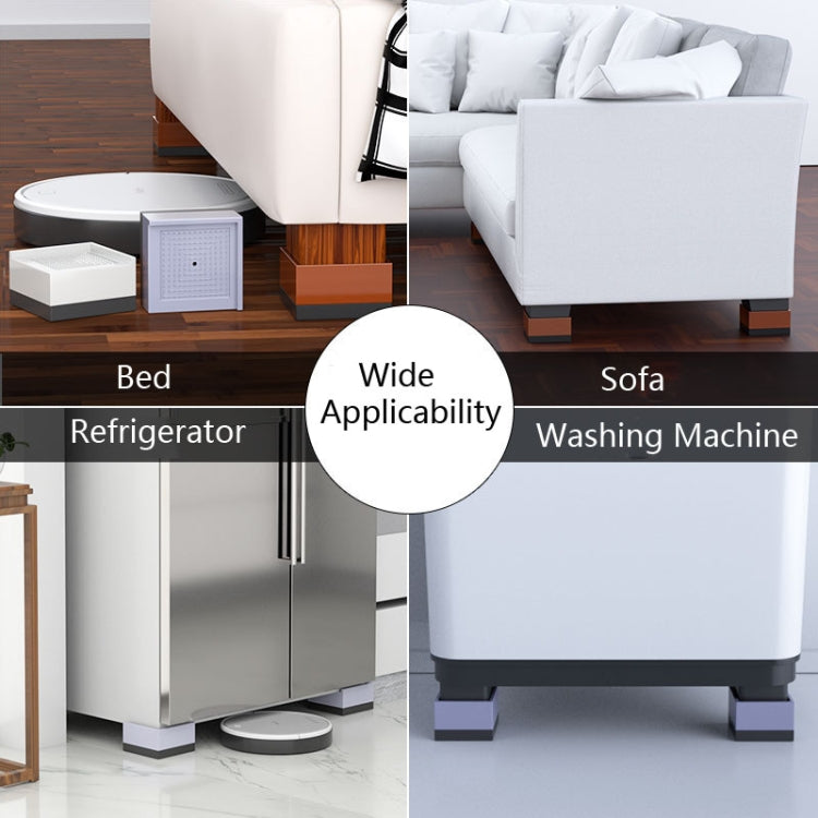 4 PCS / Set Bed Foot Raised Furniture General Raised Foot Pad Base Refrigerator Washing Machine Base Table And Chair Coffee Table Raised Block, Specification:3.5cm Height Increase