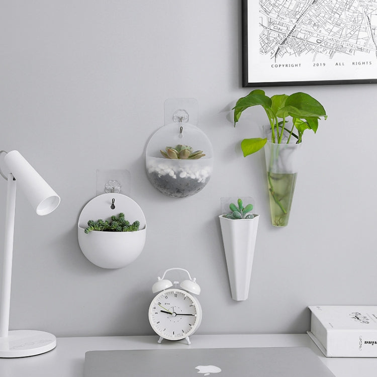 2 Sets 4 In1 Wall-Mounted Flower Pots Lazy Plastic Flower Pots On The  Wall