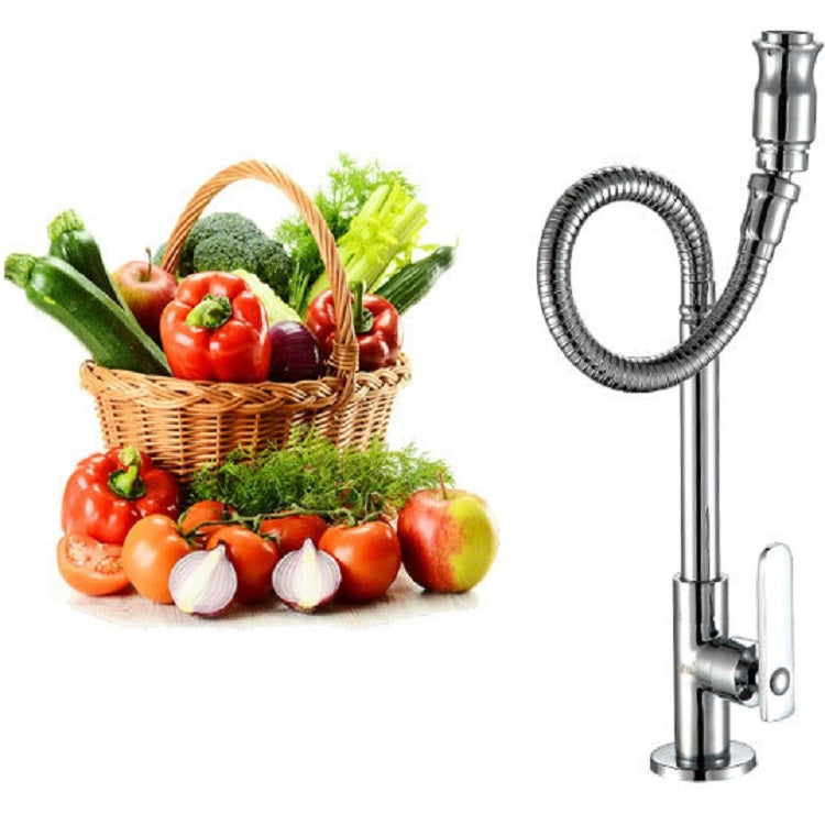 Kitchen Single Cold Universal Folding Deformation Vertical Single Hole Rotatable Faucet