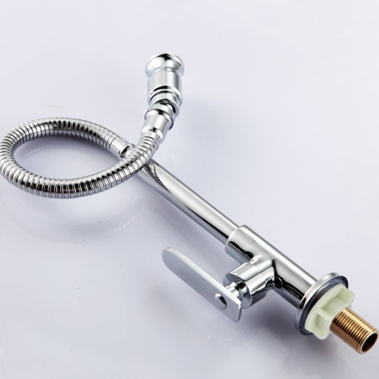 Kitchen Single Cold Universal Folding Deformation Vertical Single Hole Rotatable Faucet
