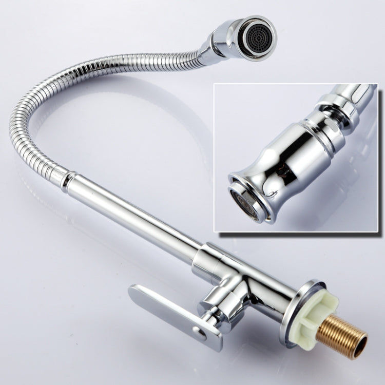 Kitchen Single Cold Universal Folding Deformation Vertical Single Hole Rotatable Faucet