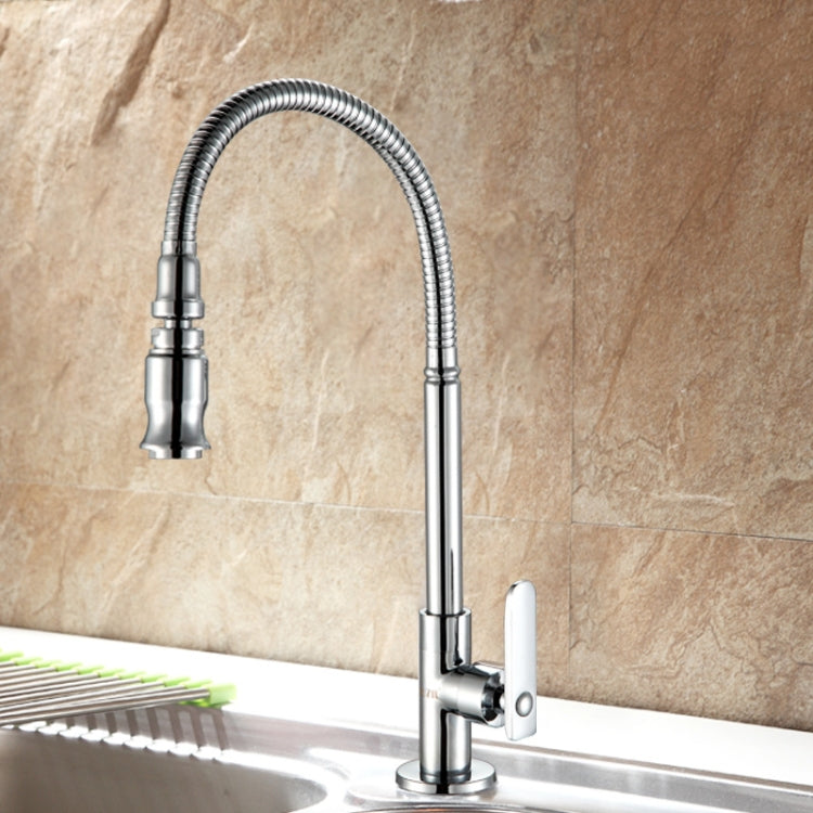 Kitchen Single Cold Universal Folding Deformation Vertical Single Hole Rotatable Faucet