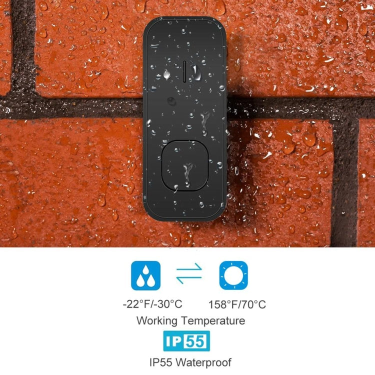 Remote Cordless 55 Ring Tones Chime Home Welcome Sensor IP55 Waterproof Wireless Door Bell , EU/US/UK Plug