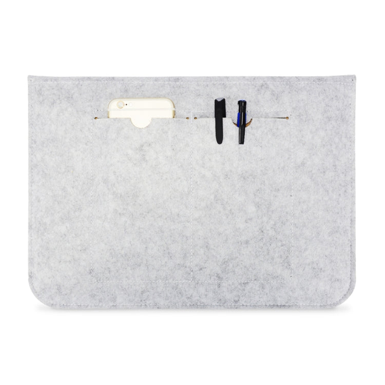 Portable Air Permeable Felt Sleeve Bag for MacBook Laptop, with Power Storage Bag, Size:12 inch