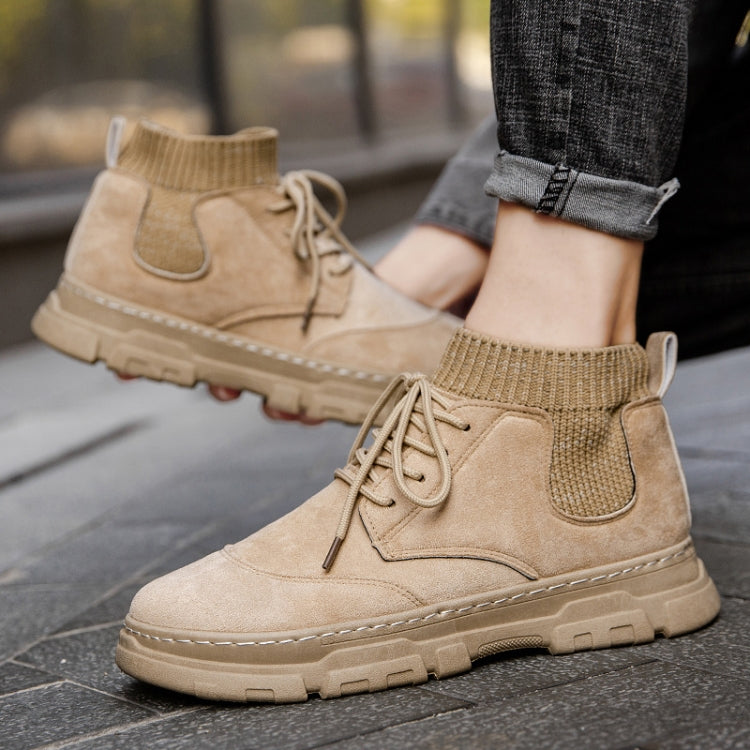 Autumn Winter Martin Boots Warm Sports Men Shoes High Casual All-Match Tooling Boots, Size: 44