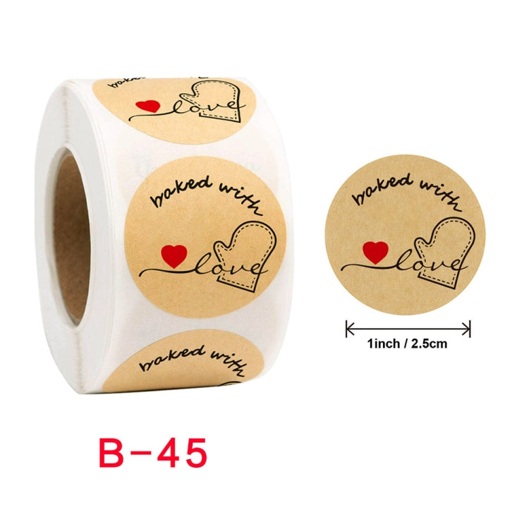 10 PCS Baked Cake Food Holiday Decoration Label Sticker, Size: 2.5cm / 1inch