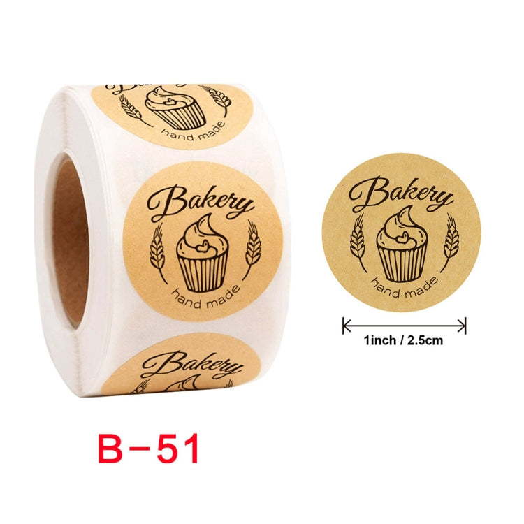 10 PCS Baked Cake Food Holiday Decoration Label Sticker, Size: 2.5cm / 1inch