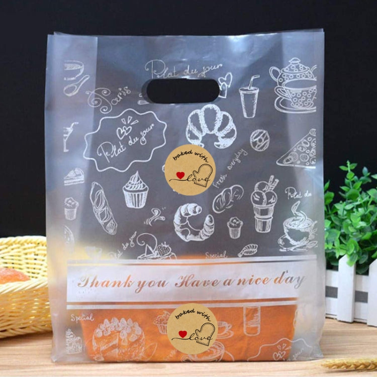 10 PCS Baked Cake Food Holiday Decoration Label Sticker, Size: 2.5cm / 1inch