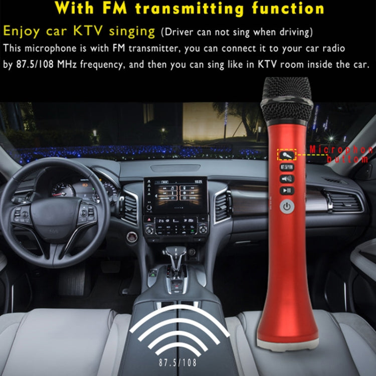 L-698 K Song Microphone Mobile Phone Bluetooth Wireless Microphone Audio Integrated KTV