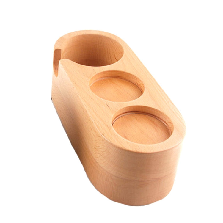 3 Holes Coffee Pressing Powder Base Wooden Filling And Pressing Base Coffee Machine Handle Support Base Pressing Powder Pad, Scope of application: 51mm