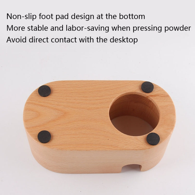 3 Holes Coffee Pressing Powder Base Wooden Filling And Pressing Base Coffee Machine Handle Support Base Pressing Powder Pad, Scope of application: 58mm