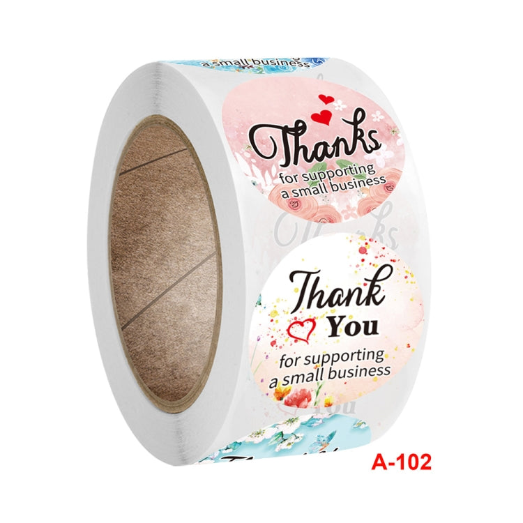 10 PCS CrosFloral Thank You Label Gift Decoration Stationery Sticker, Size: 2.5cm / 1inch(A-102)