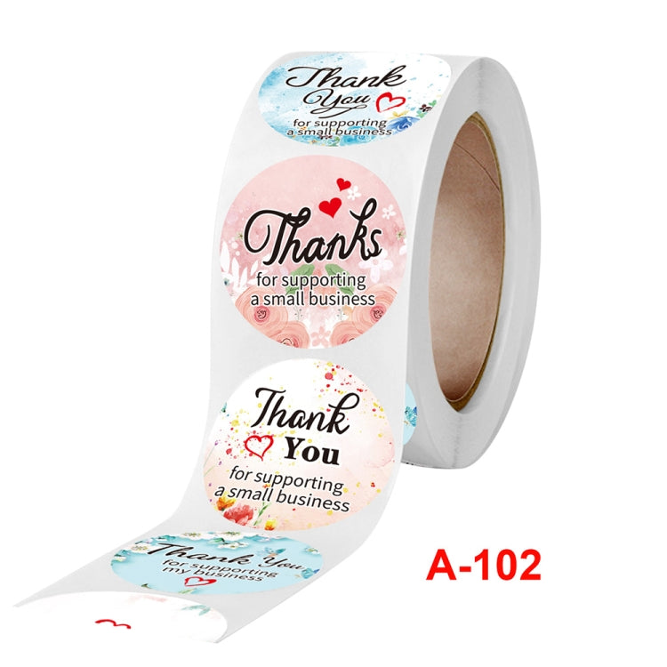 10 PCS CrosFloral Thank You Label Gift Decoration Stationery Sticker, Size: 2.5cm / 1inch(A-102)
