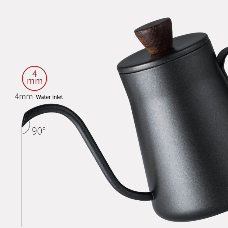 Stainless Steel Hand Punch Pot Hanging Ear Pot Coffee Pot Thickened Mini Pot Teflon Thin Mouth Pot, Style: Without Lid