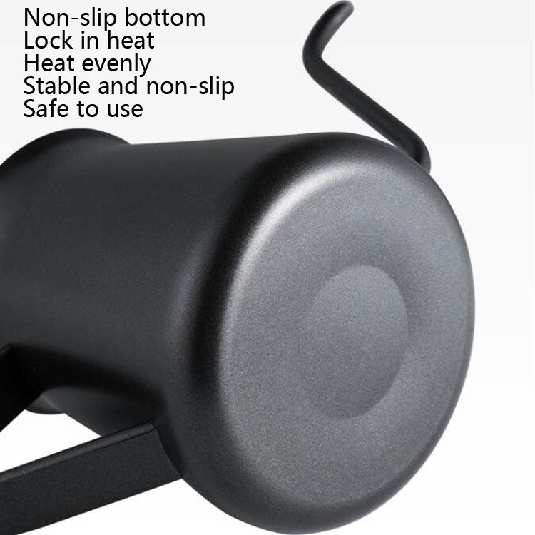 Stainless Steel Hand Punch Pot Hanging Ear Pot Coffee Pot Thickened Mini Pot Teflon Thin Mouth Pot, Style: Without Lid