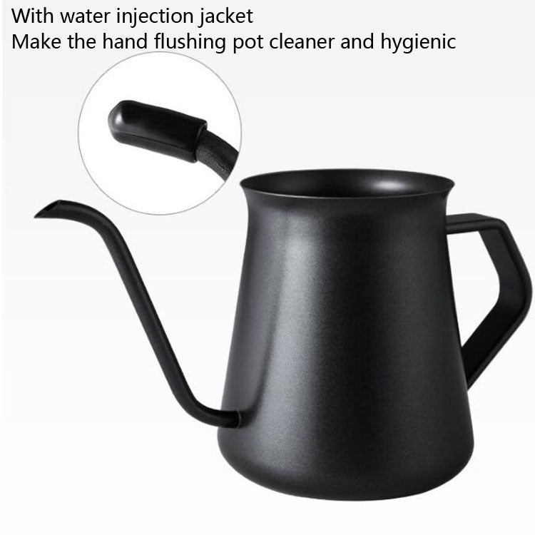 Stainless Steel Hand Punch Pot Hanging Ear Pot Coffee Pot Thickened Mini Pot Teflon Thin Mouth Pot, Style: Without Lid