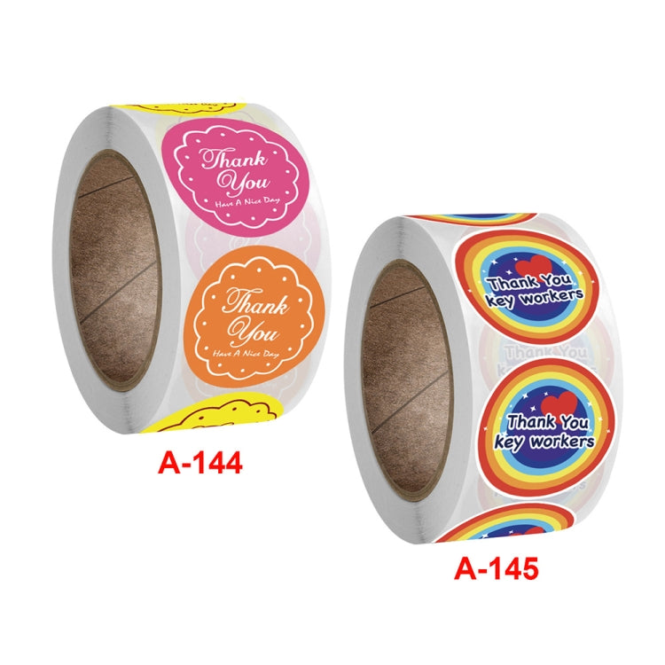 10 PCS Thank You Sticker Gift Decoration Label, Size: 2.5cm / 1inch(A-144)