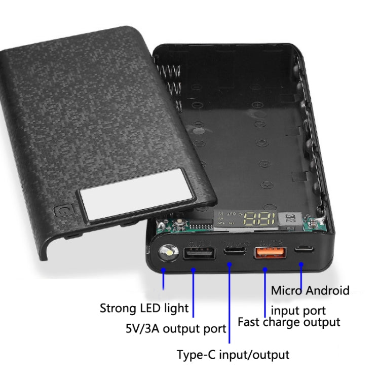 QC3.0 Fast Charging Mobile Power Set Power Bank Shell Assembly Kit