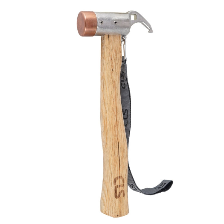 Claw Hammer Stainless Steel Copper Hammer Outdoor  Mountaineering Camping Small Hammer(Round Copper Head)