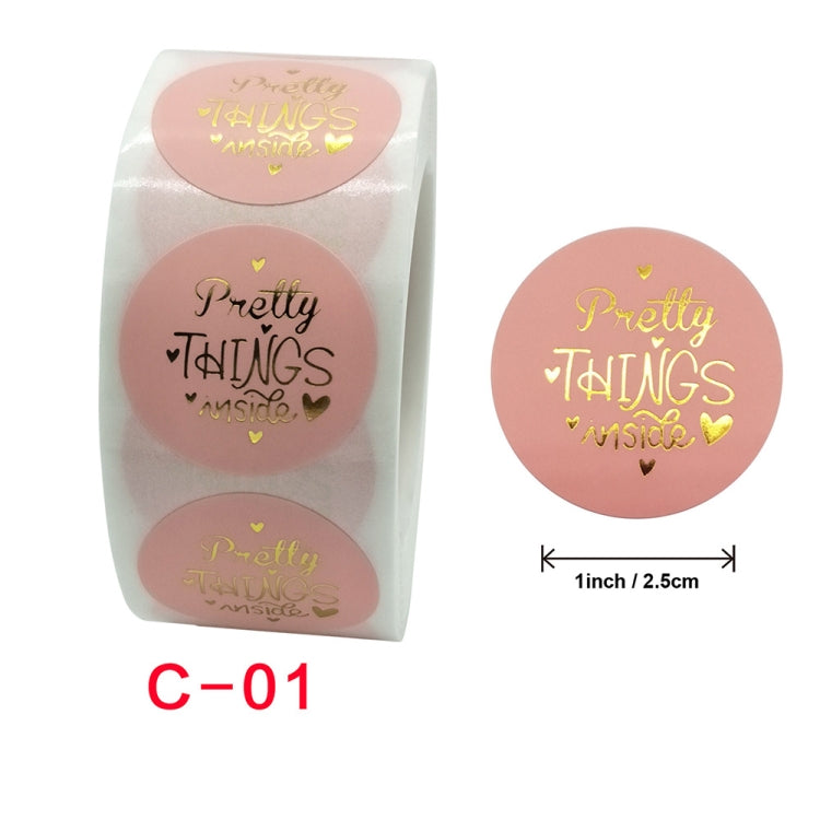 5 PCS Envelope Seal Sticker Gift Decoration Stamping Sticker, Size: 2.5cm / 1inch(C-01)