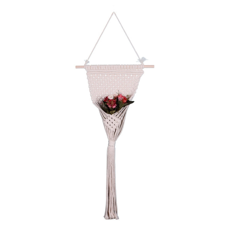 Hand-Knitted DIY Flower Arrangement Hanging Basket Home Decoration Tapestry(MS7409)