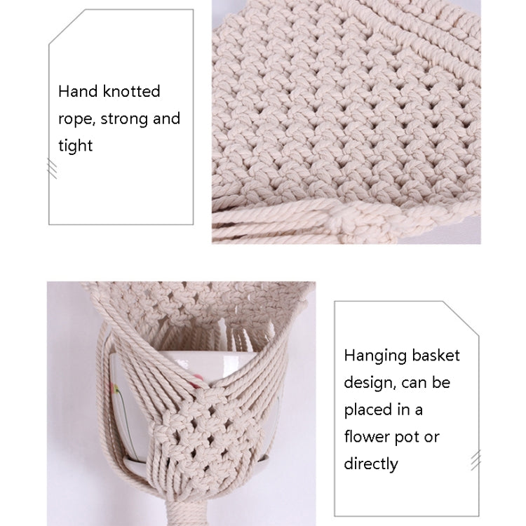 Hand-Knitted DIY Flower Arrangement Hanging Basket Home Decoration Tapestry(MS7409)